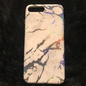 Holo white marble iPhone case